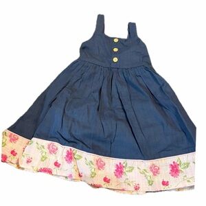 Sweethoney 4t new linen & cotton dress blue